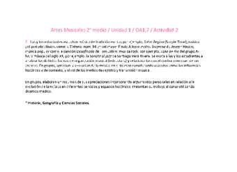 Artes Musicales 2 medio-Unidad 1-OA1;7-Actividad 2 Artes Musicales 2 medio-Unidad 1-OA1;7-Actividad 2