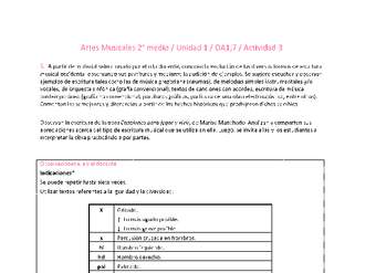 Artes Musicales 2 medio-Unidad 1-OA1;7-Actividad 3 Artes Musicales 2 medio-Unidad 1-OA1;7-Actividad 3
