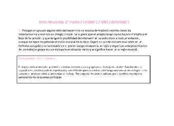 Artes Musicales 2 medio-Unidad 1-OA3-Actividad 1 Artes Musicales 2 medio-Unidad 1-OA3-Actividad 1
