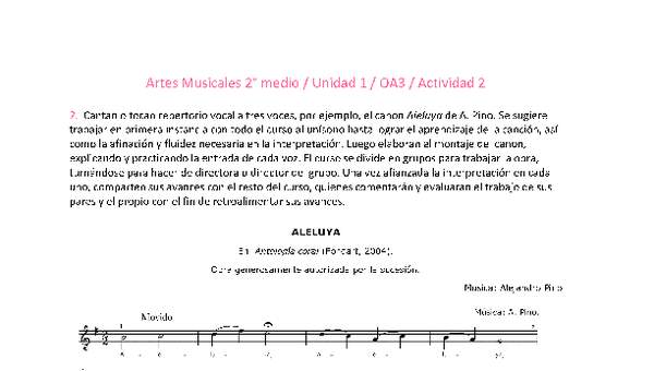 Artes Musicales 2 medio-Unidad 1-OA3-Actividad 2 Artes Musicales 2 medio-Unidad 1-OA3-Actividad 2