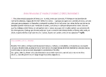 Artes Musicales 2 medio-Unidad 1-OA3-Actividad 3 Artes Musicales 2 medio-Unidad 1-OA3-Actividad 3