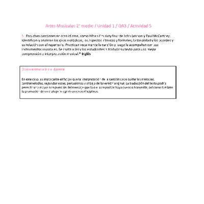 Artes Musicales 2 medio-Unidad 1-OA3-Actividad 5 Artes Musicales 2 medio-Unidad 1-OA3-Actividad 5