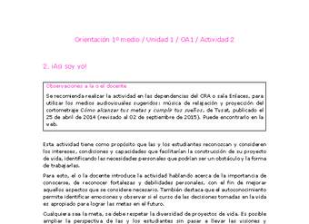 Orientación 1 medio-Unidad 1-OA1-Actividad 2 Orientación 1 medio-Unidad 1-OA1-Actividad 2