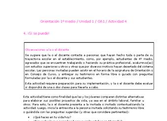 Orientación 1 medio-Unidad 1-OA1-Actividad 4 Orientación 1 medio-Unidad 1-OA1-Actividad 4