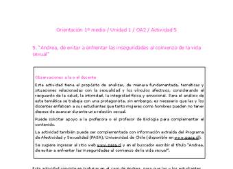 Orientación 1 medio-Unidad 1-OA2-Actividad 5 Orientación 1 medio-Unidad 1-OA2-Actividad 5