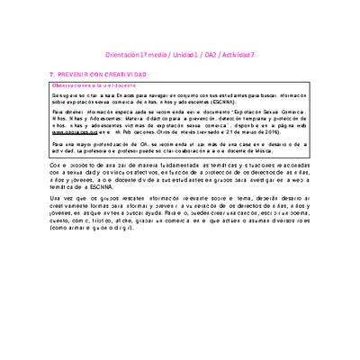 Orientación 1 medio-Unidad 1-OA2-Actividad 7