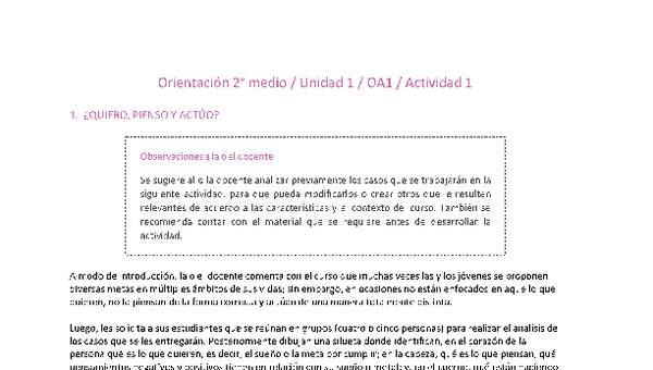 Orientación 2 medio-Unidad 1-OA1-Actividad 1 Orientación 2 medio-Unidad 1-OA1-Actividad 1