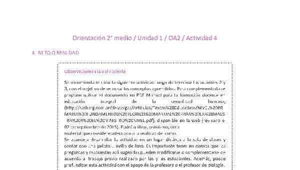 Orientación 2 medio-Unidad 1-OA2-Actividad 4 Orientación 2 medio-Unidad 1-OA2-Actividad 4