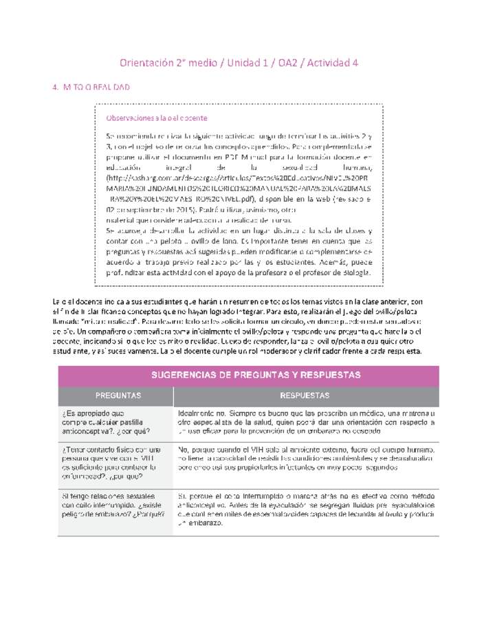 Orientación 2 medio-Unidad 1-OA2-Actividad 4 Orientación 2 medio-Unidad 1-OA2-Actividad 4