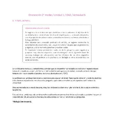Orientación 2 medio-Unidad 1-OA2-Actividad 6 Orientación 2 medio-Unidad 1-OA2-Actividad 6