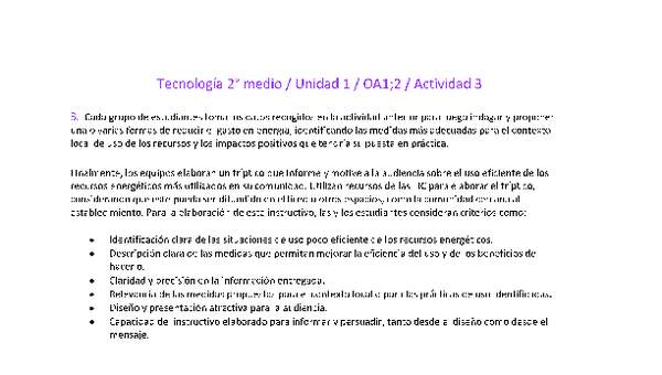 EduTec 2 medio-Unidad 1-OA1;2-Actividad 3 EduTec 2 medio-Unidad 1-OA1;2-Actividad 3