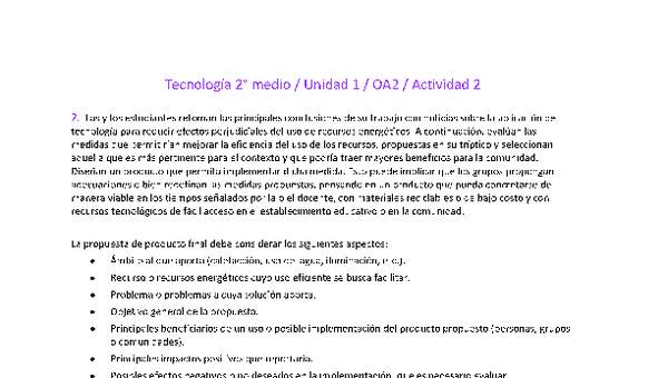EduTec 2 medio-Unidad 1-OA2-Actividad 2 EduTec 2 medio-Unidad 1-OA2-Actividad 2
