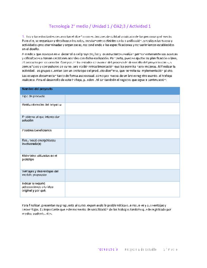 EduTec 2 medio-Unidad 1-OA2;3-Actividad 1 EduTec 2 medio-Unidad 1-OA2;3-Actividad 1