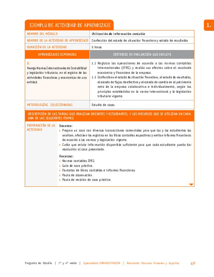 Confección del estado de situación financiera y estado de resultados Confección del estado de situación financiera y estado de resultados