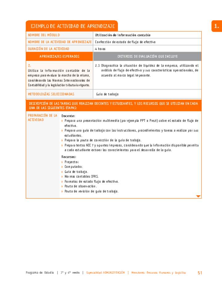 Confección de estado de flujo de efectivo Confección de estado de flujo de efectivo