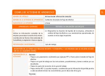 Confección de estado de flujo de efectivo Confección de estado de flujo de efectivo