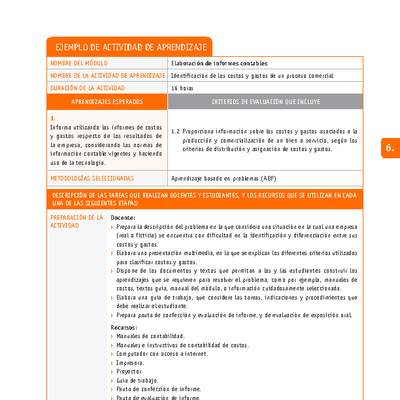 Identificación de los costos y gastos de un proceso comercial Identificación de los costos y gastos de un proceso comercial