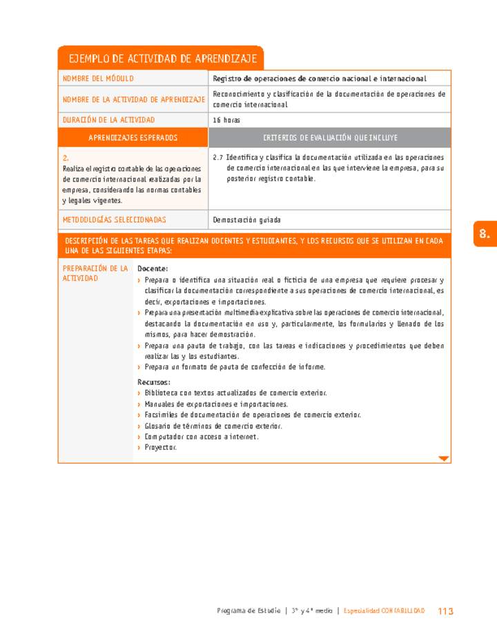 Reconocimiento y clasificación de la documentación de operaciones de comercio internacional Reconocimiento y clasificación de la documentación de operaciones de comercio internacional