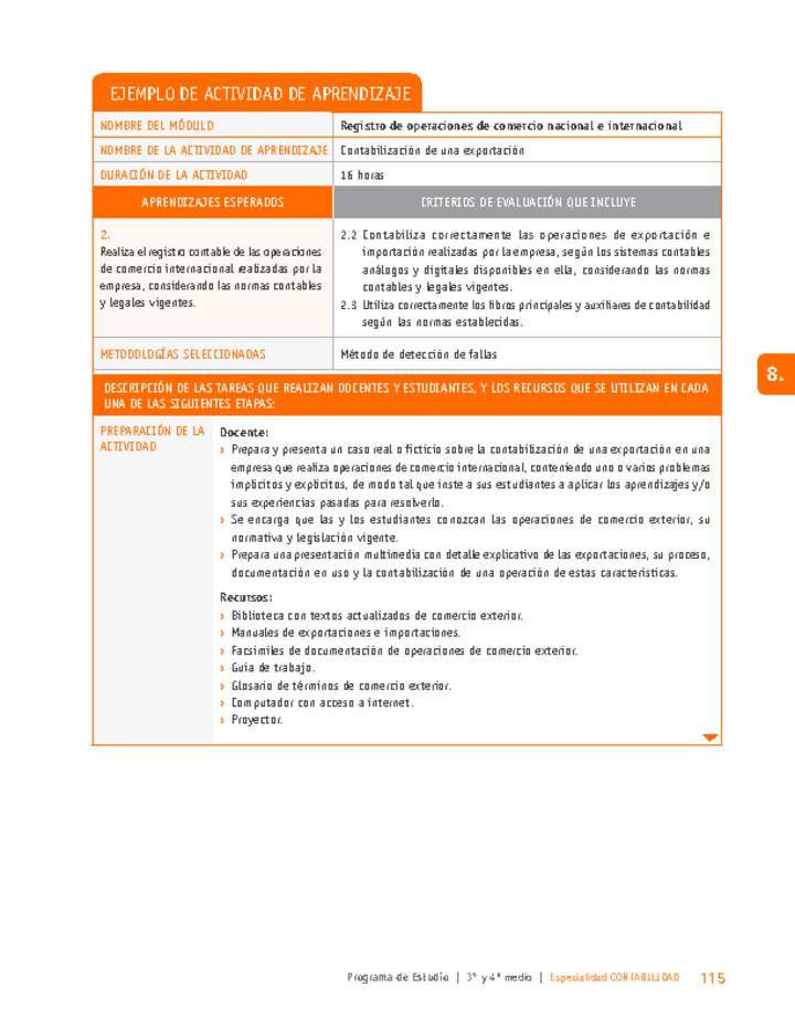 Contabilización de una exportación Contabilización de una exportación