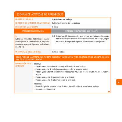 Cubicaje al interior de una bodega Cubicaje al interior de una bodega