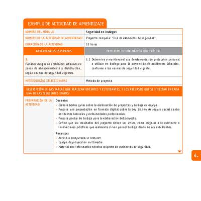 Proyecto campaña: “Uso de elementos de seguridad” Proyecto campaña: “Uso de elementos de seguridad”