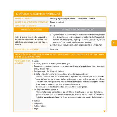 Cálculo nutricional Cálculo nutricional