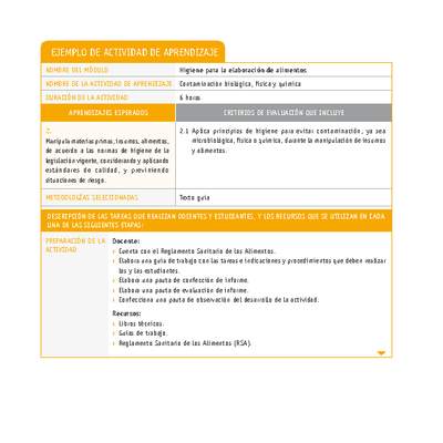 Contaminación biológica, física y química Contaminación biológica, física y química