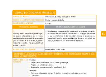 Diseño y montaje de buffet