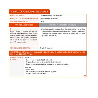 Búsqueda de oportunidades Búsqueda de oportunidades