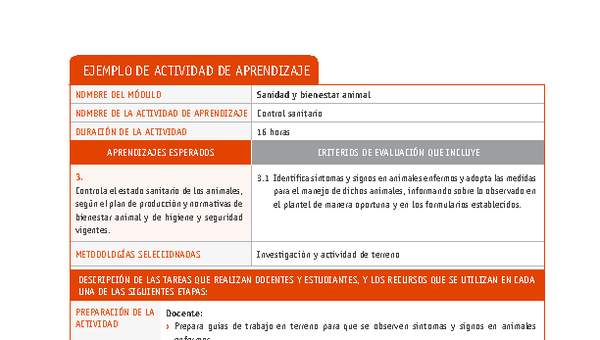 Control sanitario Control sanitario