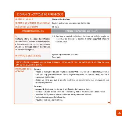 Control sanitario en un proceso de vinificación Control sanitario en un proceso de vinificación