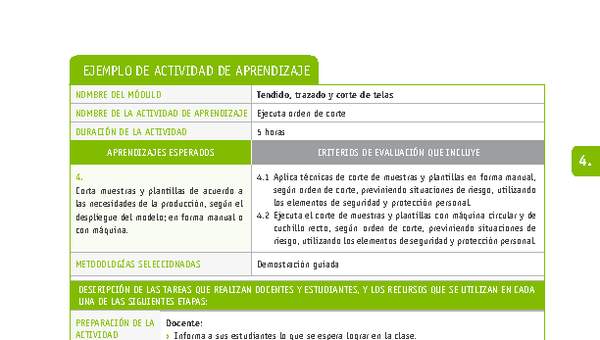 Ejecuta orden de corte Ejecuta orden de corte