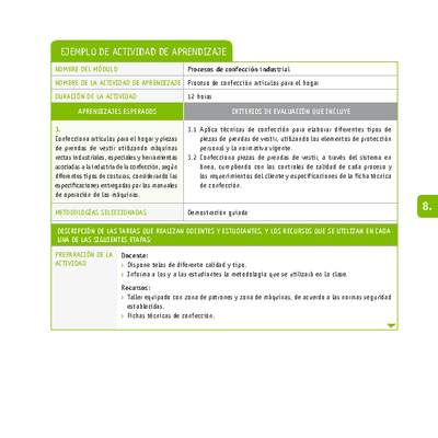 Proceso de confección artículos para el hogar Proceso de confección artículos para el hogar