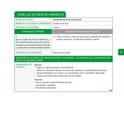 Trazado en terreno Trazado en terreno