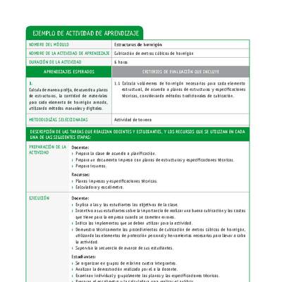Cubicación de metros cúbicos de hormigón Cubicación de metros cúbicos de hormigón