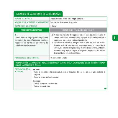 Instalación de sistema de regadío Instalación de sistema de regadío