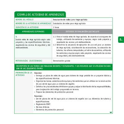 Instalación de redes para riego agrícola Instalación de redes para riego agrícola