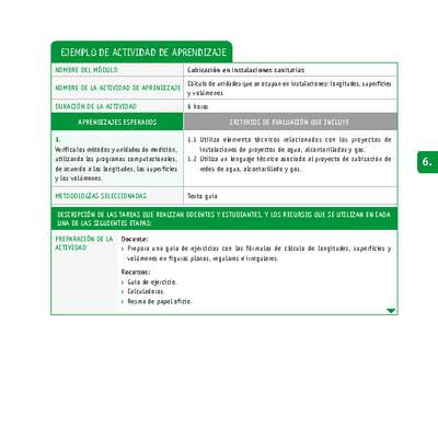 Cálculo de unidades que se ocupan en instalaciones: longitudes, superficies y volúmenes Cálculo de unidades que se ocupan en instalaciones: longitudes, superficies y volúmenes