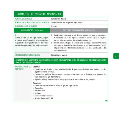 Instalación de red de gas en baja presión Instalación de red de gas en baja presión