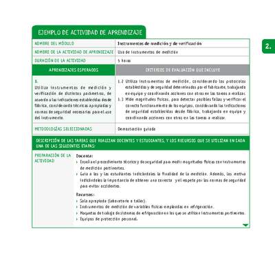 Uso de instrumentos de medición Uso de instrumentos de medición