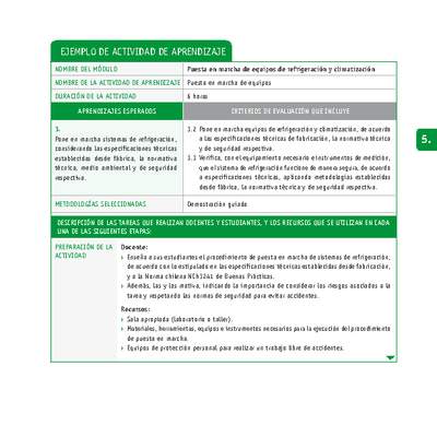 Puesta en marcha de equipos Puesta en marcha de equipos