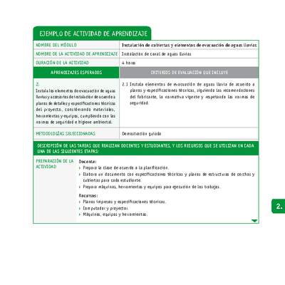 Instalación de canal de aguas lluvias Instalación de canal de aguas lluvias