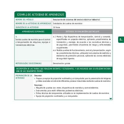 Instalación de cuadros de maniobra Instalación de cuadros de maniobra