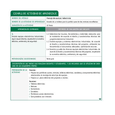 Armado de un tablero para la partida suave de dos motores monofásicos Armado de un tablero para la partida suave de dos motores monofásicos