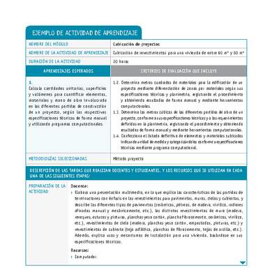 Cubicación de revestimientos para una vivienda de entre 60 m² y 80 m² Cubicación de revestimientos para una vivienda de entre 60 m² y 80 m²