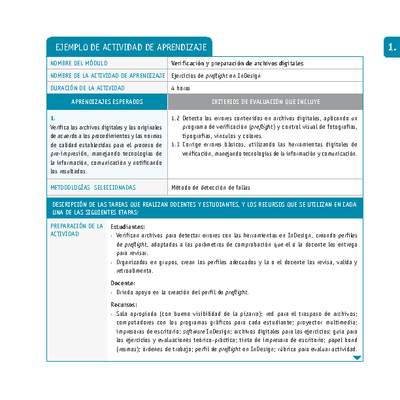 Ejercicios de preflight en InDesign Ejercicios de preflight en InDesign
