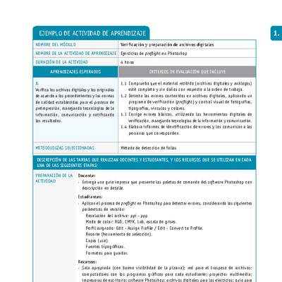 Ejercicios de preflight en Photoshop Ejercicios de preflight en Photoshop