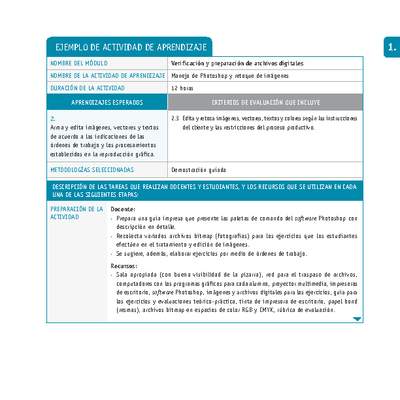 Manejo de Photoshop y retoque de imágenes Manejo de Photoshop y retoque de imágenes