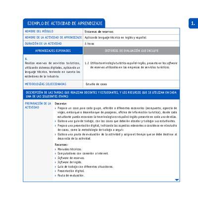 Aplicando lenguaje técnico en inglés y español Aplicando lenguaje técnico en inglés y español