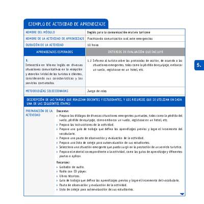 Practicando comunicación oral ante emergencias Practicando comunicación oral ante emergencias